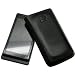Motorola Milestone - Leder Etui Tasche *Lasche mit Rueckzugfunktion* (Original SunCase) in der Farbe Schwarz
