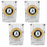 Oakland Athletics 4 Piece Square Shot Glass Set