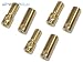 3 Pair of 5.5mm Gold Plated Bullet Connectors (3 Male + 3 Female)