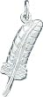 Sterling Silver Quill Charm