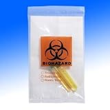 Bag, Biohazard Specimen Transport, 6“ x 9“, Ziplock with Document Pouch, 100/Pack, 10 P