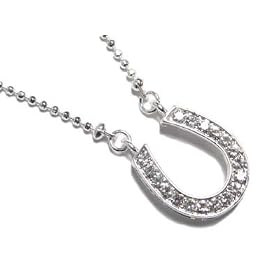 Silver Crystal Sex and The City Inspired Horseshoe Necklace Fashion Jewelry