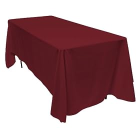 70 x 120 Inch Rectangular Polyester Tablecloth Burgundy: Home &amp; Garden