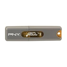 PNY P-FD2GBSEC-FS 2GB Secure Attach� USB 2.0 Flash Drive with 256-Bit AES Encryption