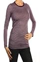 Splendid Very Light Jersey Striped Crew in Berry Purple
