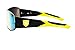 A80-kp Khan Aviator Turbo Sunglasses with Pouch (P2582C Black/Yellow-Amehtyst Rainbow Mirror, uv400)