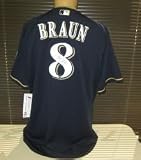 Ryan Braun Signed Blue Milwaukee Brewers Jersey