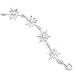 8 Polished Snowflake/CZ Bracelet