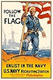 Follow the Flag, Enlist in the Navy Military Poster