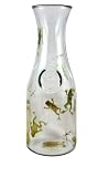 ArtisanStreet's Frog Design Carafe. Features Hand Painted Hopping Frogs. One Of A Kind & Signed By Artisan.