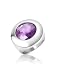 Nuovegioie Amethyst Cubic Zirconia Sterling Silver Fashion Ring