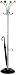 Alba PMVIENA Stily Coat Rack, Four Knobs/Four Hooks, Steel/Wood, Metallic Gray/Mahogany