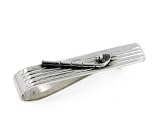 Mens Golf Club and Ball Sterling Silver Golfing Tie Clasp Money Clip