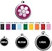 Dog Tag - Flower (M/Dark Blue)