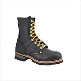 Men's 9 Steel Toe Logger Boot in Black Size: 13, Width: W