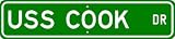 USS COOK FF 1083 Street Sign - Navy Ship Gift Sailor