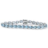 Blue Topaz Silver Bracelet 7 1/2