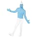 Original Die Schlümpfe Lizenz Schlumpfkostüm Kostüm für Herren Herrenkostüm der blauen Schlümpfe blau Smurfs Kostüm Schlumpf Fasching Gr. L / 52 - 54