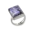 Genuine Purple Russian Charoite Sterling Silver Ring (Size 6,7,8,9)