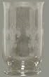 Individually Hand Etched Fleur De Lis Ring Glass Candle Shade 8"H Set / 2