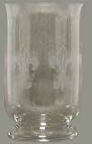Individually Hand Etched Fleur De Lis Ring Glass Candle Shade 8"H Set / 2