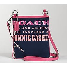 Coach Bonnie Nova Girly Print Swingpack Crossbody Messenger Bag 42605 Navy Pink