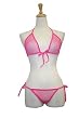 Exposed by Magic Silk Fishnet Tie Side Bra and G-String Set, Lrg/Xl, Pink