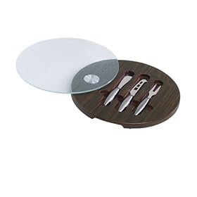Revolving Glass Cheese Board By Trudeau by