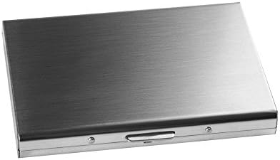 Vojoy RFID Blocking Stainless Steel Credit Card Holder for Men and Women- Prevent Electronic Credit Card Scan Theft (Silver)