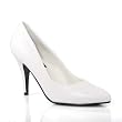 4 Inch Womens Sexy Shoes Wear To Work Shoes Classic Pump Shoes White Leather