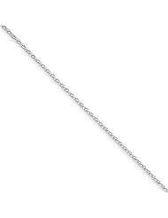 1.2mm, 14 Karat White Gold, Diamond-Cut Wheat Chain - 30 inch