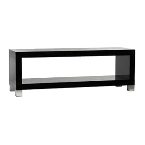 Omnimount Echo50LE 2-Shelf Video Table (38-Inch Wide, Black Lacquer) by
