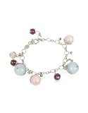 Torrini Tulipani Amethyst and Quartz Charm 18K Gold Bracelet