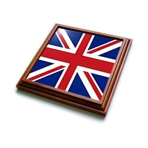 United Kingdom Flag - 8x8 Trivet With 6x6 Ceramic Tile by