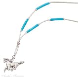 Sterling Silver Turquoise Horse Necklace Pendant