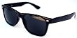 Black Wayfarer Blues Brother Sunglasses with Smoke Lens