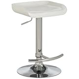 Shift White and Red Adjustable Bar or Counter Stool