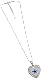 NFL Dallas Cowboys Reversible Crystal Heart Pendant with 16" Chain