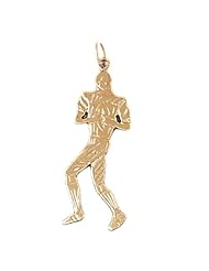 Dazzlers Solid 14k Gold Football Player Charm Pendant Available in three colors from jewelsberry (weights: 1.6 grams only)