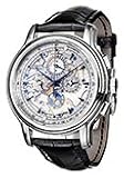 Zenith 65-1260-4003-77-C611 Academy Silver Dial Leather Crocodile Men's Automatic Chronograph, Perpetual Calendar, Moon Phase, Chronometer, Tachymeter Watch