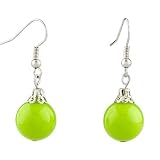 Resin Brilliant Green Ball Earrings Christmas Gifts 314ueyYwj9L. SL160 Resin Brilliant Green Ball Earrings Christmas Gifts