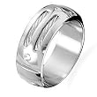 Men's Stainless Steel and Cable Ring