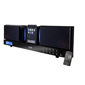 H&B - IP55i - Station d'accueil pour iPod / iPhone - Radio R�veil - Ecran LCD - 35 W - NOIR