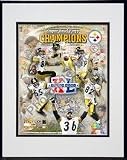 Pittsburgh Steelers "Super Bowl XL Champions Photo File Gold" Double Matted 8" x 10" Photograph in Black Anodized Aluminum Frame