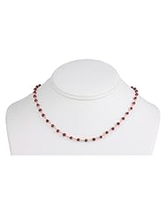 14k Gold Vermeil Red Ruby Necklace Faceted Beaded Rondelle Gemstones