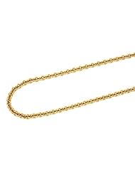 Ladies Real Solid 18K Yellow Gold Italy Cable Link Chain Necklace 18" 15.4 Grams