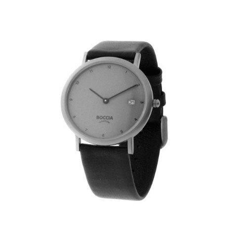 Boccia Herren-Armbanduhr Leder 578-09
