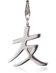 VINANI brand Germany 925 Sterling Silver Charm Pendant Chinese Symbol shiny Inscription Friendship HCF