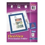 Avery(R) FlexiView 2-Pocket Folders, Navy, Pack Of 2