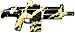 BrickArms 2.5 Scale LOOSE Weapon HAC Rifle TAN with TIGER STRIPE CAMO